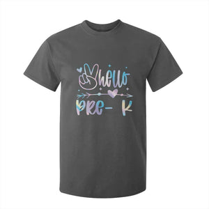 Hello Pre-k T Shirt For Kid Back To School Cute Tie Dye TS10 Dark Heather Print Your Wear