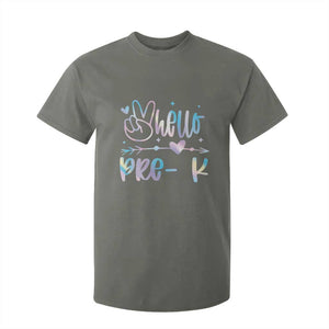 Hello Pre-k T Shirt For Kid Back To School Cute Tie Dye TS10 Military Green Print Your Wear