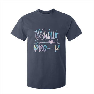 Hello Pre-k T Shirt For Kid Back To School Cute Tie Dye TS10 Navy Print Your Wear