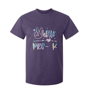 Hello Pre-k T Shirt For Kid Back To School Cute Tie Dye TS10 Purple Print Your Wear