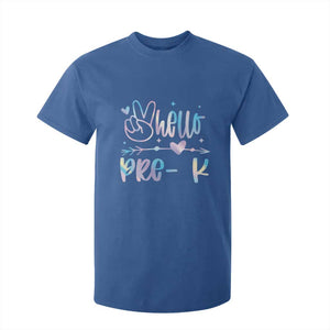 Hello Pre-k T Shirt For Kid Back To School Cute Tie Dye TS10 Royal Blue Print Your Wear