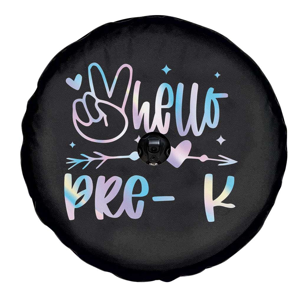 Hello Pre-k Spare Tire Cover Back To School Cute Tie Dye TS10 Print Your Wear