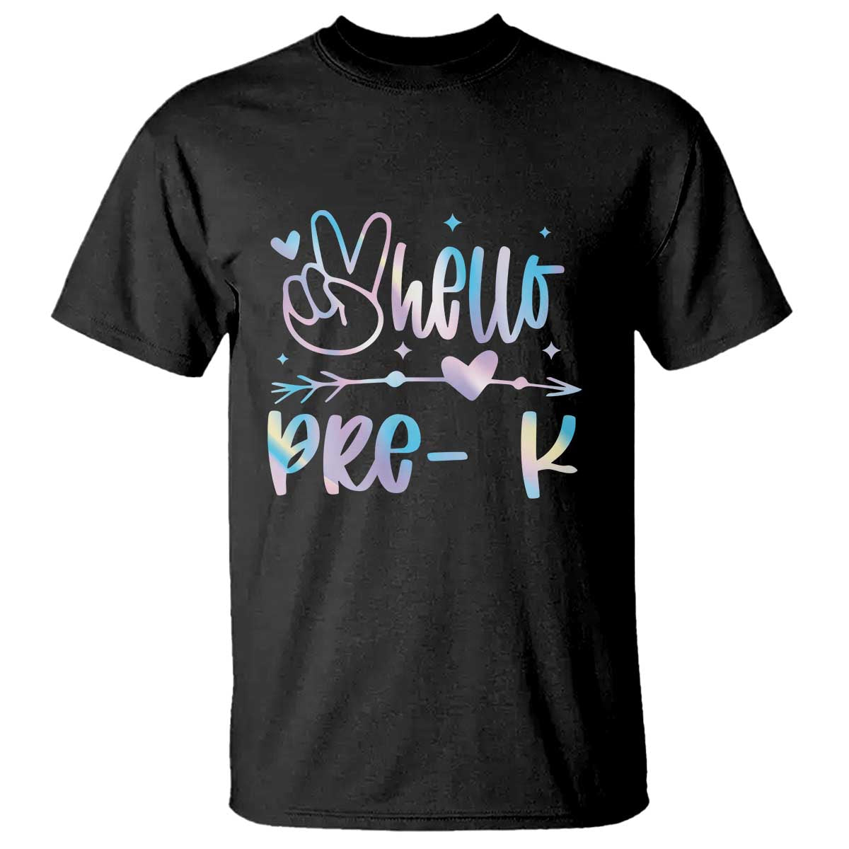 Hello Pre-k T Shirt Back To School Cute Tie Dye TS10 Black Print Your Wear