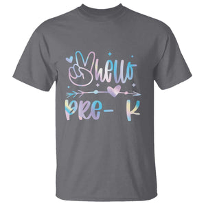 Hello Pre-k T Shirt Back To School Cute Tie Dye TS10 Charcoal Print Your Wear