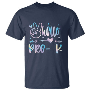 Hello Pre-k T Shirt Back To School Cute Tie Dye TS10 Navy Print Your Wear