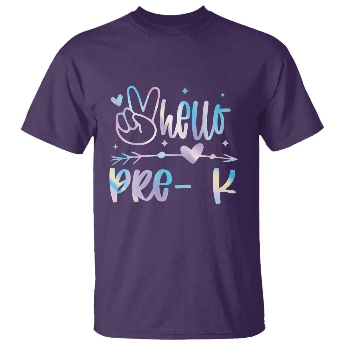 Hello Pre-k T Shirt Back To School Cute Tie Dye TS10 Purple Print Your Wear