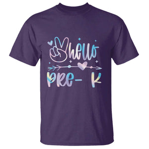 Hello Pre-k T Shirt Back To School Cute Tie Dye TS10 Purple Print Your Wear