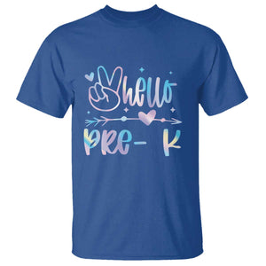 Hello Pre-k T Shirt Back To School Cute Tie Dye TS10 Royal Blue Print Your Wear