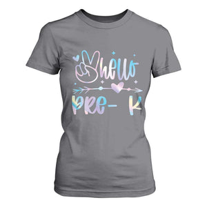 Hello Pre-k T Shirt For Women Back To School Cute Tie Dye TS10 Charcoal Print Your Wear