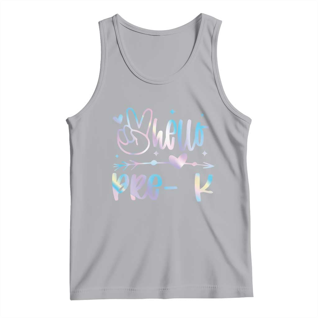 Hello Pre-k Tank Top Back To School Cute Tie Dye TS10 Athletic Heather Print Your Wear
