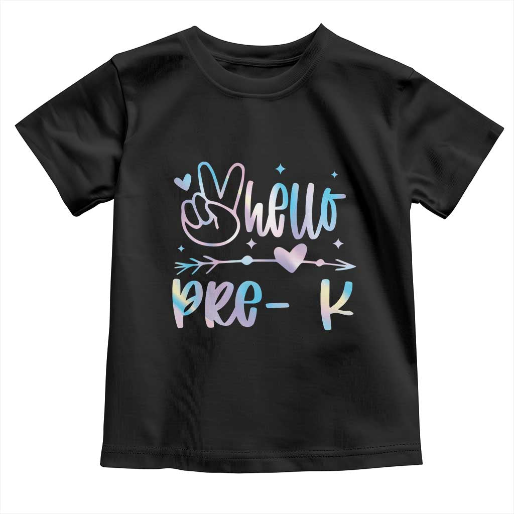 Hello Pre-k Toddler T Shirt Back To School Cute Tie Dye TS10 Black Print Your Wear