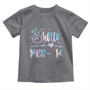 Hello Pre-k Toddler T Shirt Back To School Cute Tie Dye TS10 Charcoal Print Your Wear