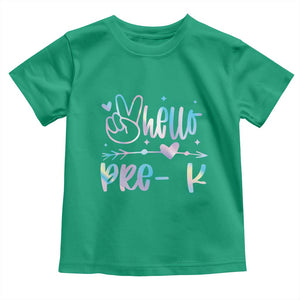 Hello Pre-k Toddler T Shirt Back To School Cute Tie Dye TS10 Irish Green Print Your Wear