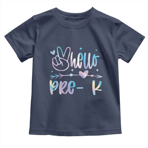 Hello Pre-k Toddler T Shirt Back To School Cute Tie Dye TS10 Navy Print Your Wear