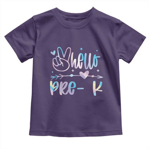 Hello Pre-k Toddler T Shirt Back To School Cute Tie Dye TS10 Purple Print Your Wear