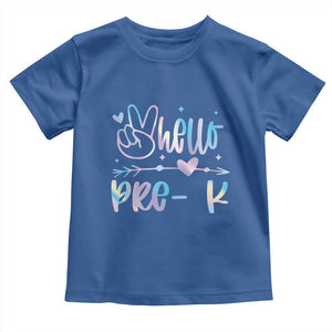 Hello Pre-k Toddler T Shirt Back To School Cute Tie Dye TS10 Royal Blue Print Your Wear