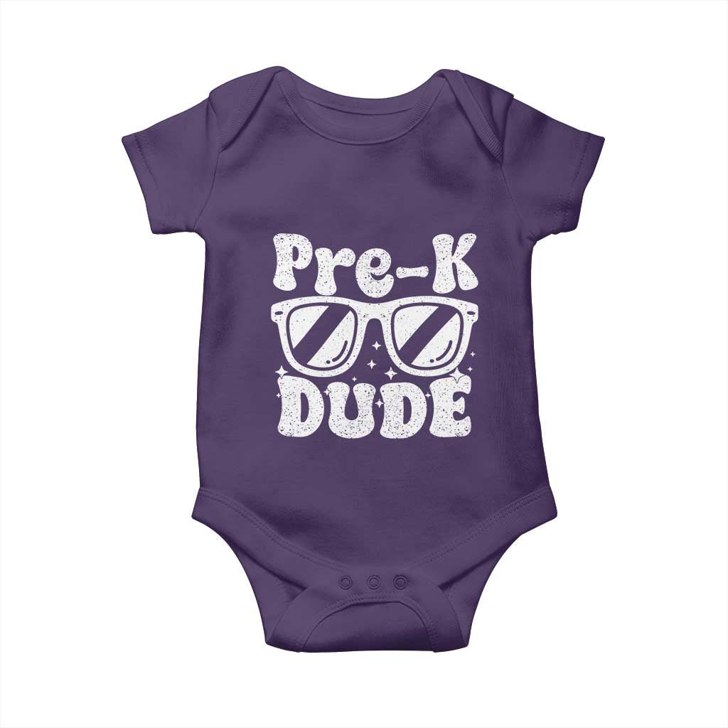 Pre-k Dude Baby Onesie Funny Back to School First Day of Preschool TS10 Purple Print Your Wear