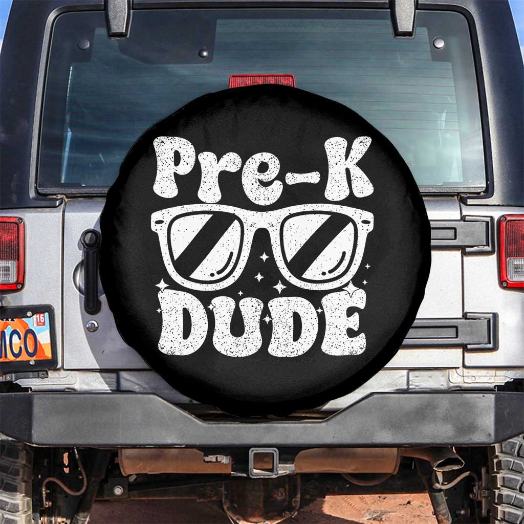 Pre-k Dude Spare Tire Cover Funny Back to School First Day of Preschool TS10 No hole Black Print Your Wear