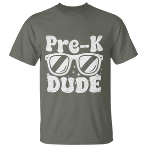Pre-k Dude T Shirt Funny Back to School First Day of Preschool TS10 Military Green Print Your Wear