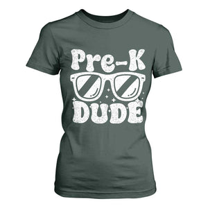 Pre-k Dude T Shirt For Women Funny Back to School First Day of Preschool TS10 Dark Forest Green Print Your Wear
