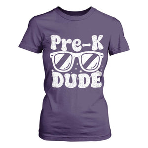 Pre-k Dude T Shirt For Women Funny Back to School First Day of Preschool TS10 Purple Print Your Wear