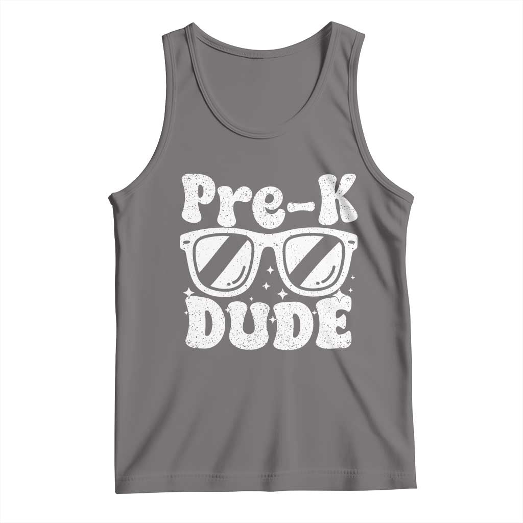 Pre-k Dude Tank Top Funny Back to School First Day of Preschool TS10 Deep Heather Print Your Wear