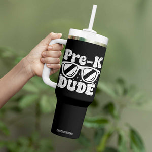 Pre-k Dude Tumbler With Handle Funny Back to School First Day of Preschool TS10 Print Your Wear