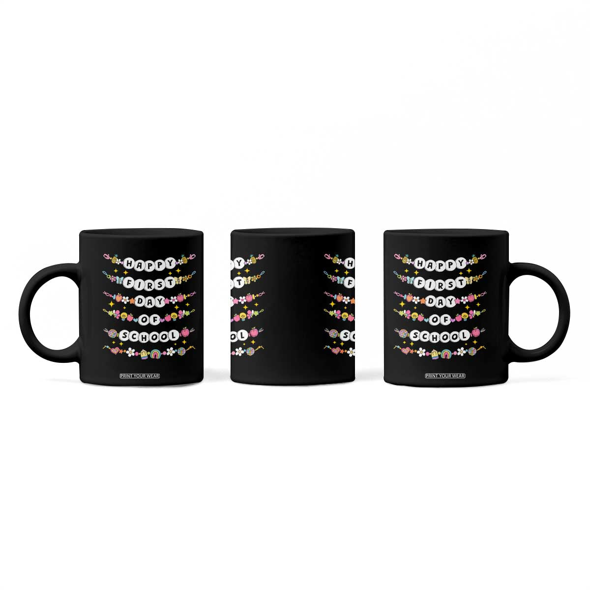 Happy First Day Of School Coffee Mug Teacher Kids Back To School Bracelets TS10 Print Your Wear
