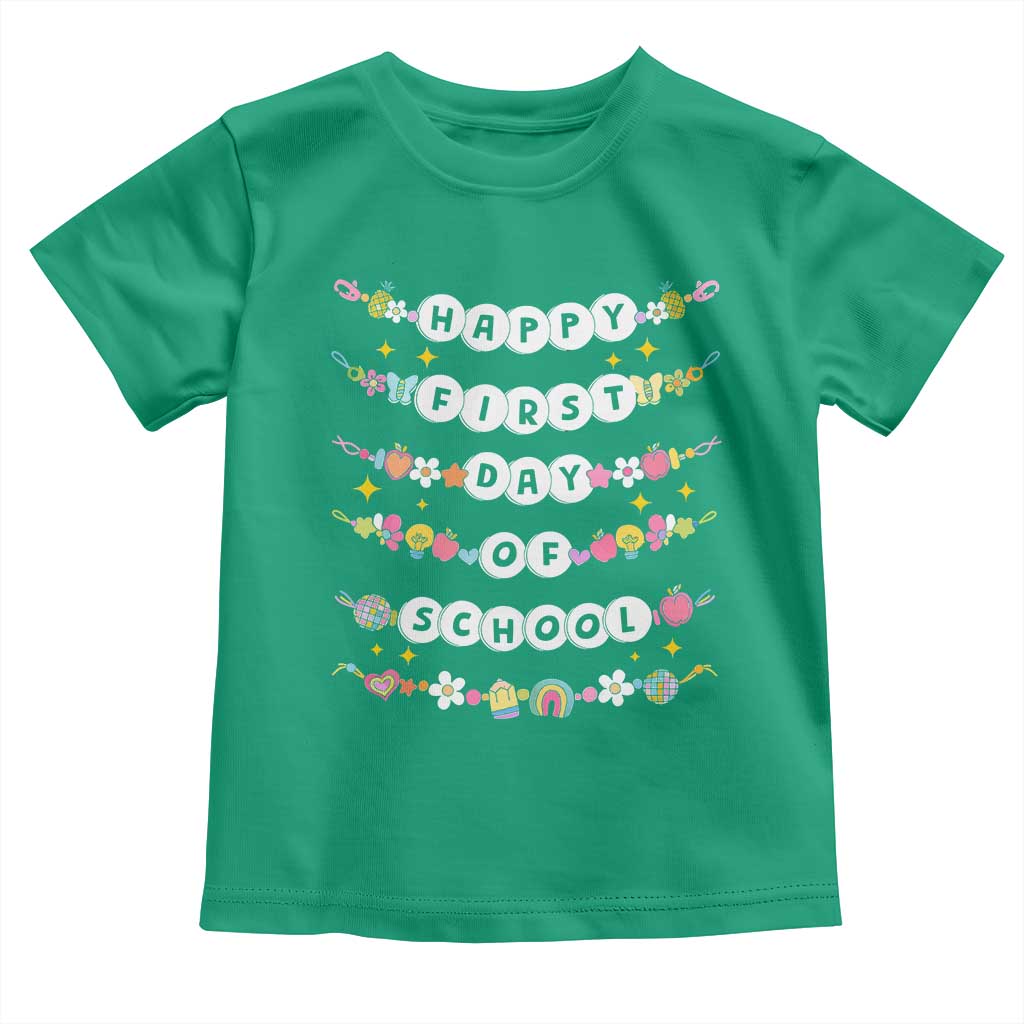 Happy First Day Of School Toddler T Shirt Teacher Kids Back To School Bracelets TS10 Irish Green Print Your Wear