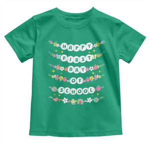 Happy First Day Of School Toddler T Shirt Teacher Kids Back To School Bracelets TS10 Irish Green Print Your Wear