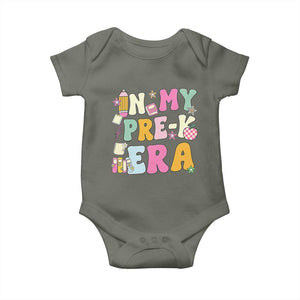In My Pre-K Era Baby Onesie Girl Back To School Cute PreSchool Teacher TS10 Military Green Print Your Wear