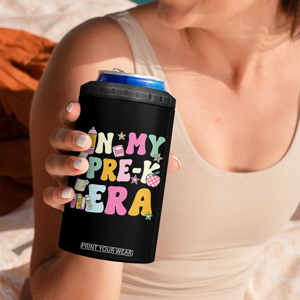 In My Pre-K Era 4 in 1 Can Cooler Tumbler Girl Back To School Cute PreSchool Teacher TS10 Print Your Wear