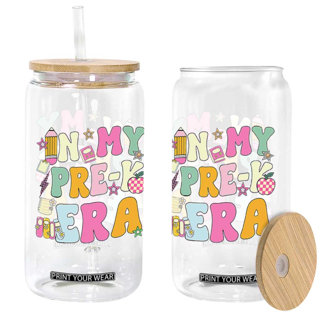 In My Pre-K Era Glass Can Girl Back To School Cute PreSchool Teacher TS10 Print Your Wear