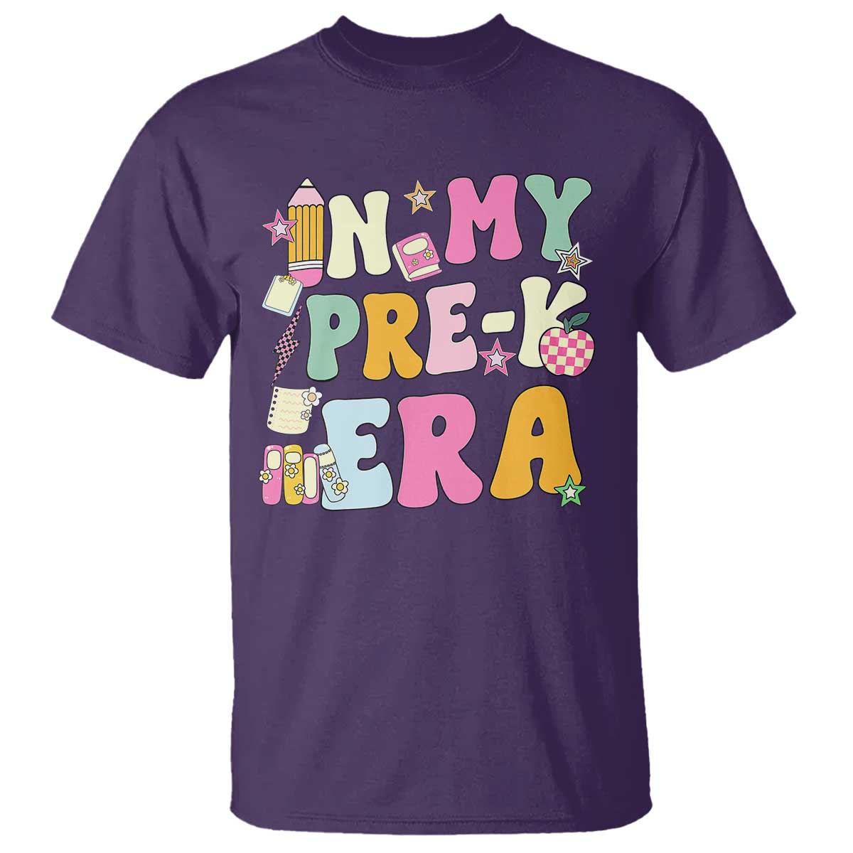 In My Pre-K Era T Shirt Girl Back To School Cute PreSchool Teacher TS10 Purple Print Your Wear