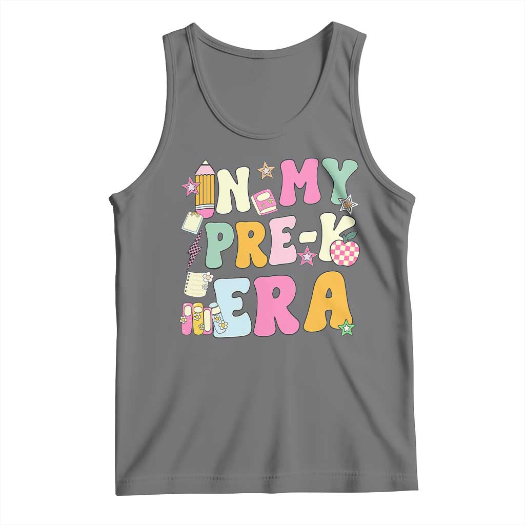 In My Pre-K Era Tank Top Girl Back To School Cute PreSchool Teacher TS10 Black Heather Print Your Wear