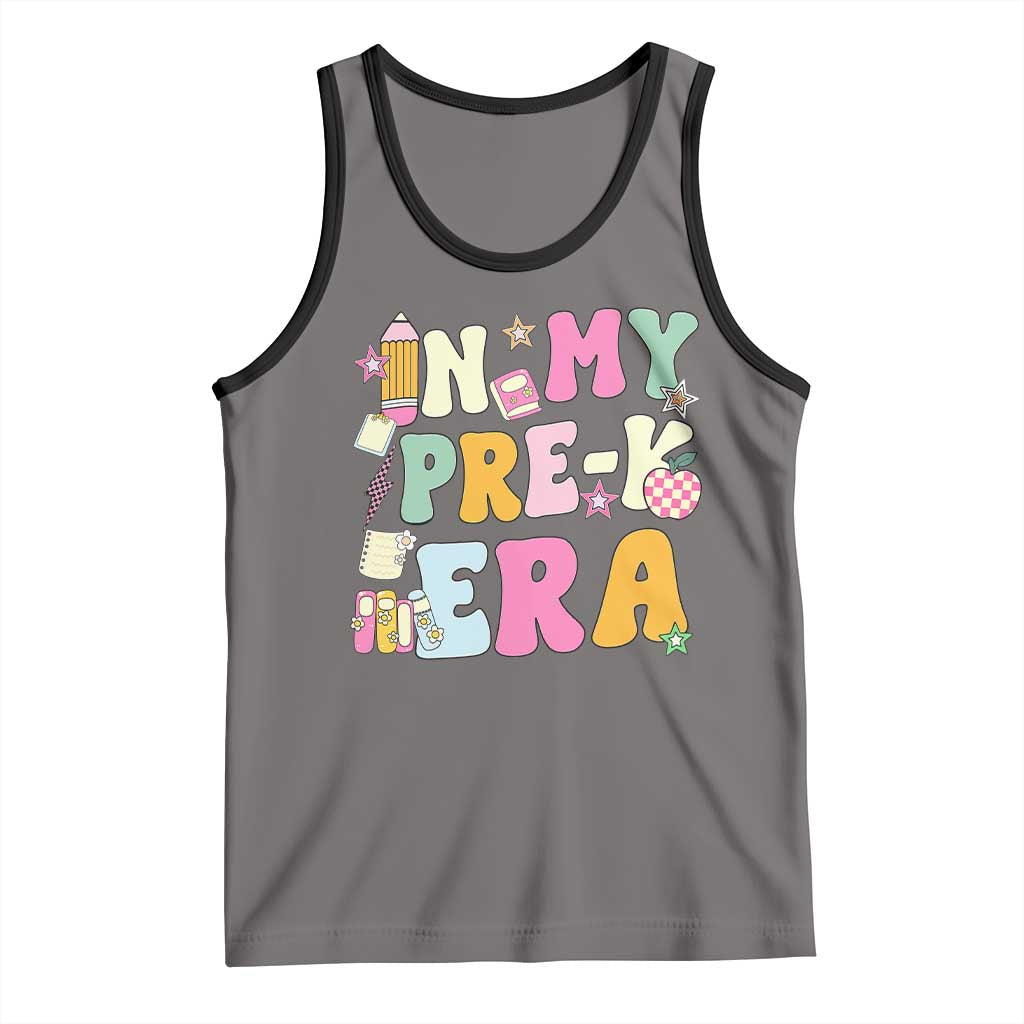 In My Pre-K Era Tank Top Girl Back To School Cute PreSchool Teacher TS10 Deep Heather Black Print Your Wear