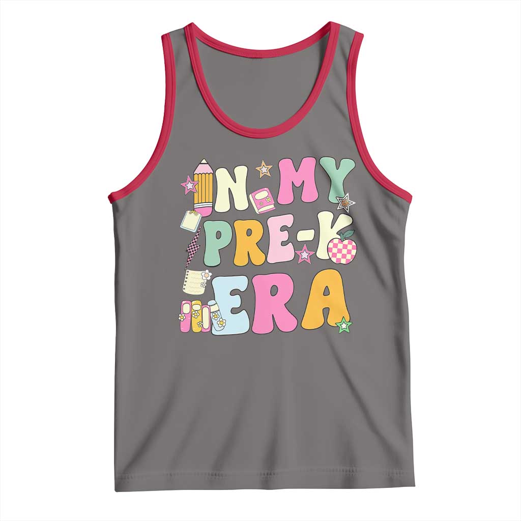 In My Pre-K Era Tank Top Girl Back To School Cute PreSchool Teacher TS10 Deep Heather Red Print Your Wear