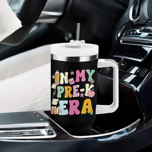 In My Pre-K Era Tumbler With Handle Girl Back To School Cute PreSchool Teacher TS10 Print Your Wear
