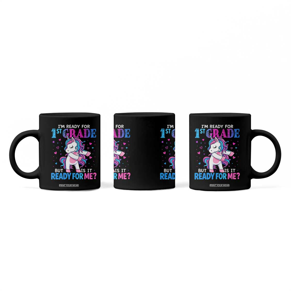 Funny Back To School 1st Grade Coffee Mug First Grade Unicorn Girls TS10 Print Your Wear