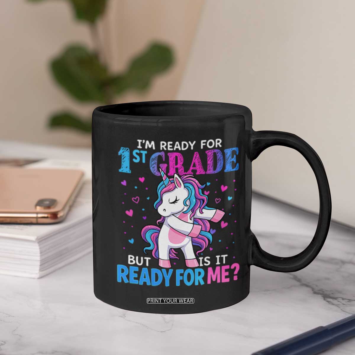 Funny Back To School 1st Grade Coffee Mug First Grade Unicorn Girls TS10 Print Your Wear