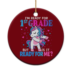 Funny Back To School 1st Grade Ceramic Ornament First Grade Unicorn Girls TS10 1pc Red Print Your Wear