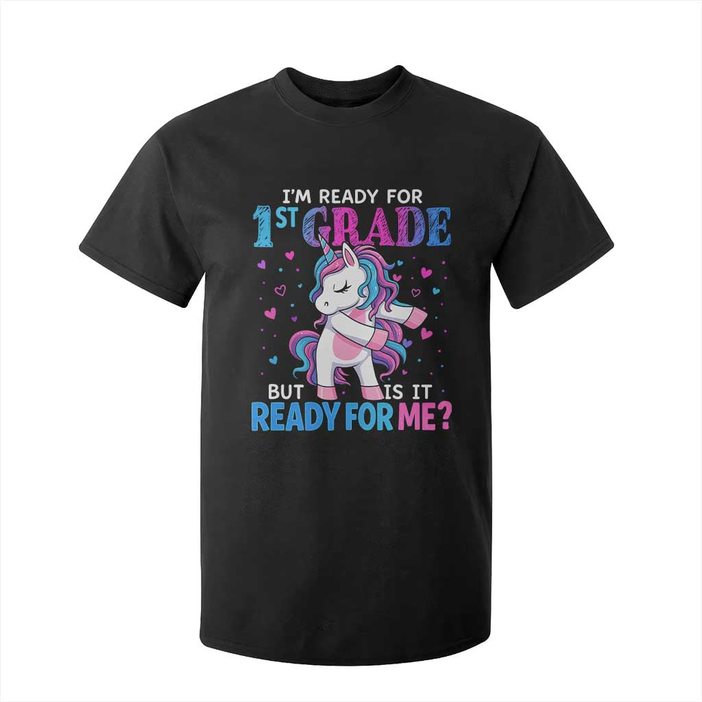 Funny Back To School 1st Grade T Shirt For Kid First Grade Unicorn Girls TS10 Black Print Your Wear