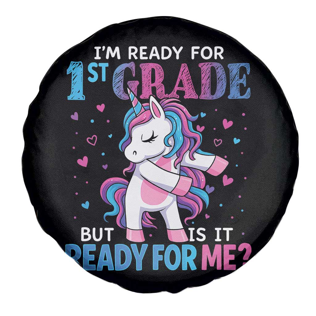 Funny Back To School 1st Grade Spare Tire Cover First Grade Unicorn Girls TS10 Print Your Wear