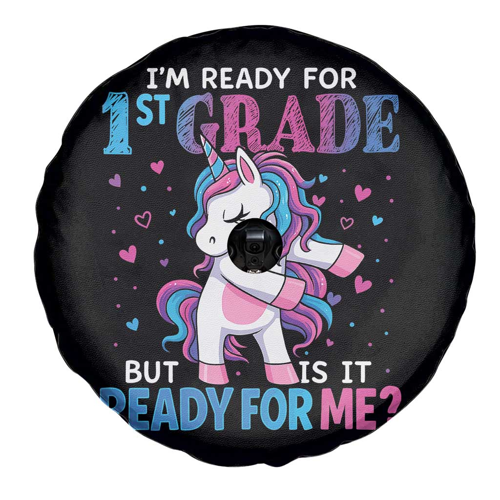 Funny Back To School 1st Grade Spare Tire Cover First Grade Unicorn Girls TS10 Print Your Wear