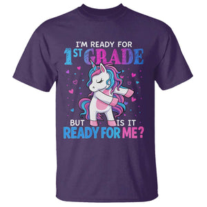 Funny Back To School 1st Grade T Shirt First Grade Unicorn Girls TS10 Purple Print Your Wear