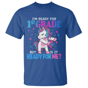 Funny Back To School 1st Grade T Shirt First Grade Unicorn Girls TS10 Royal Blue Print Your Wear