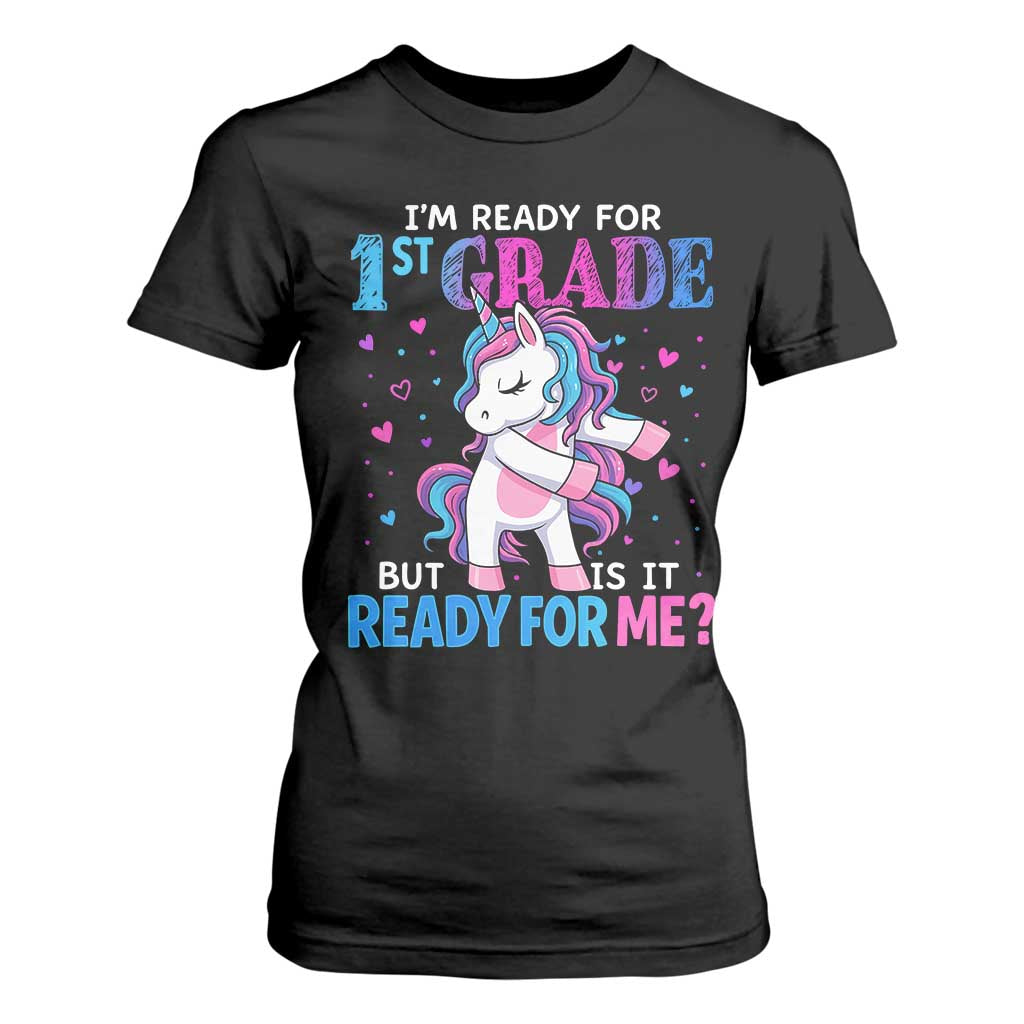 Funny Back To School 1st Grade T Shirt For Women First Grade Unicorn Girls TS10 Black Print Your Wear