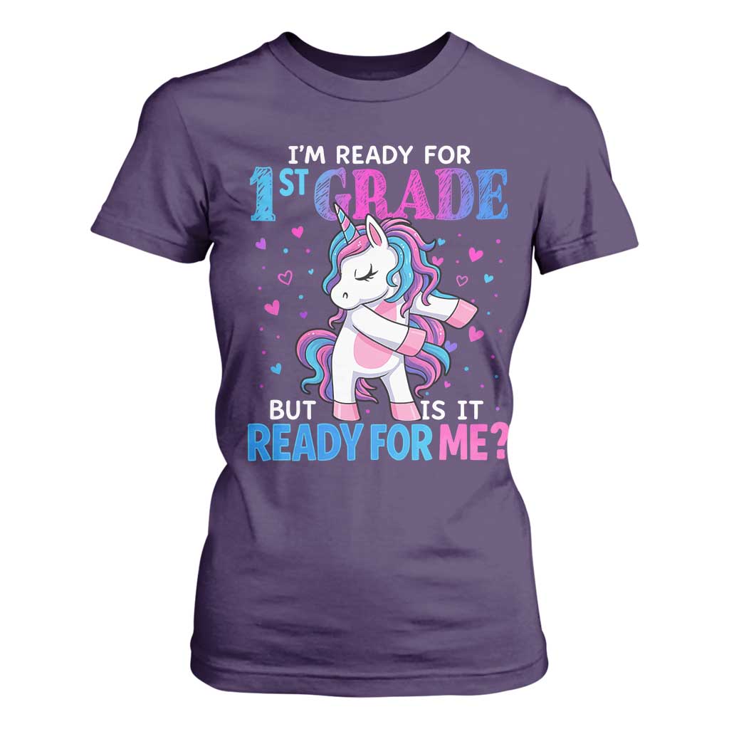 Funny Back To School 1st Grade T Shirt For Women First Grade Unicorn Girls TS10 Purple Print Your Wear