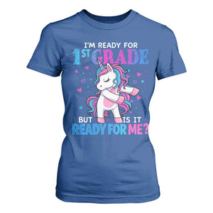 Funny Back To School 1st Grade T Shirt For Women First Grade Unicorn Girls TS10 Royal Blue Print Your Wear