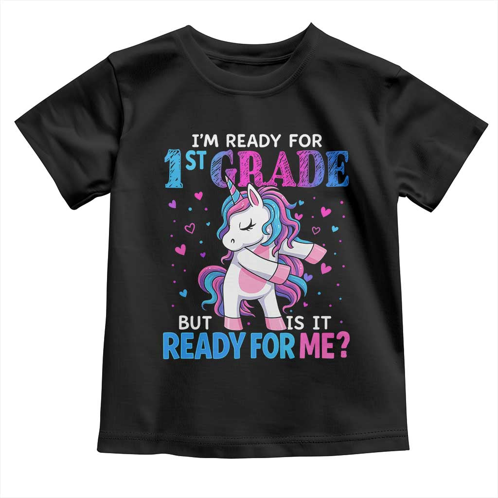 Funny Back To School 1st Grade Toddler T Shirt First Grade Unicorn Girls TS10 Black Print Your Wear
